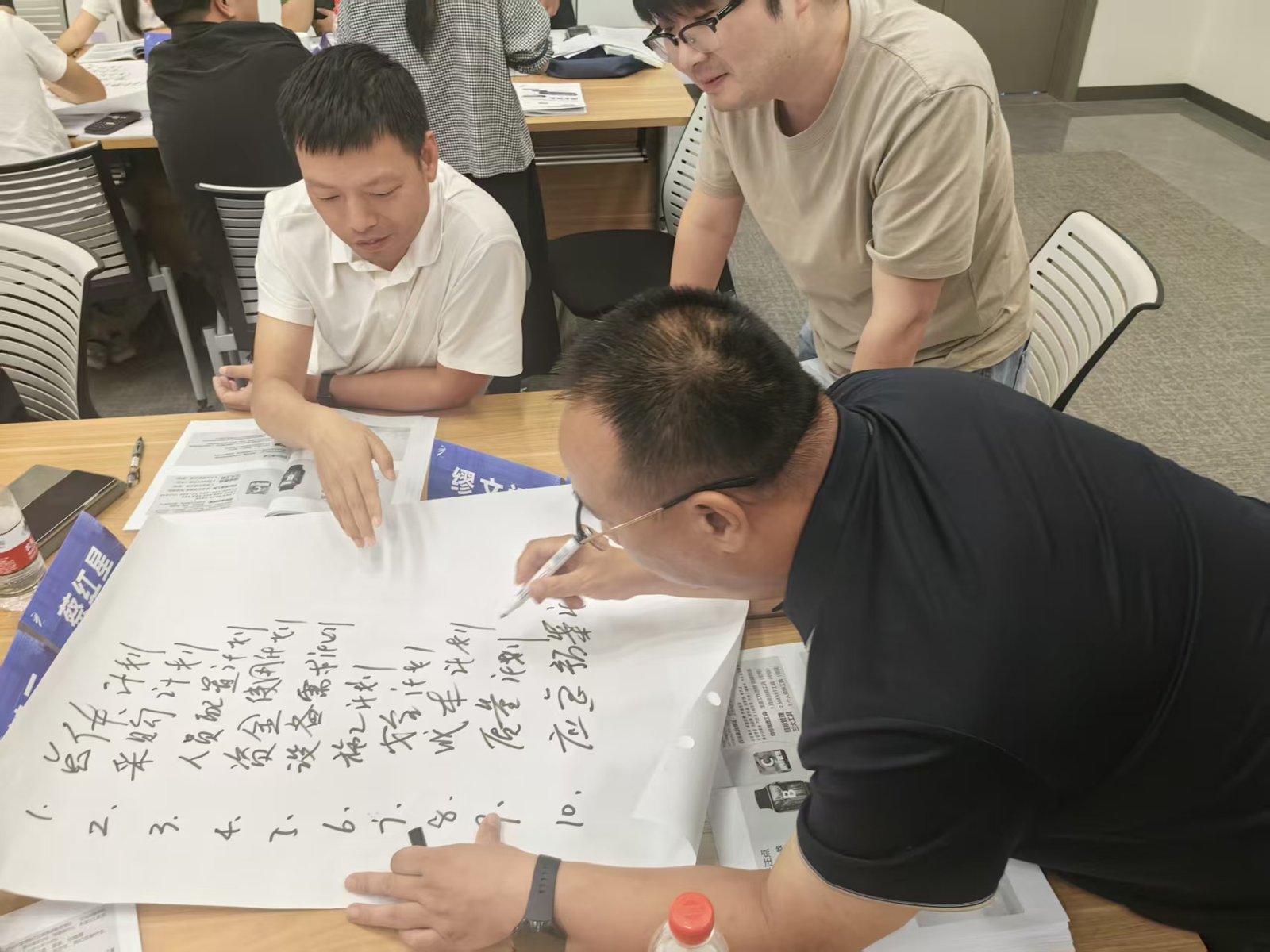 学员分组研讨，运用结构化工具分析项目难题